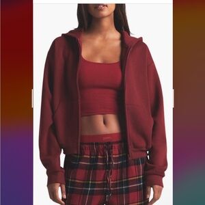 SKIMS Merlot Classic Zip Hoodie